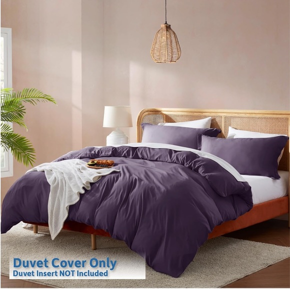 Nestl Purple California King Duvet Cover Set - Picture 2 of 5